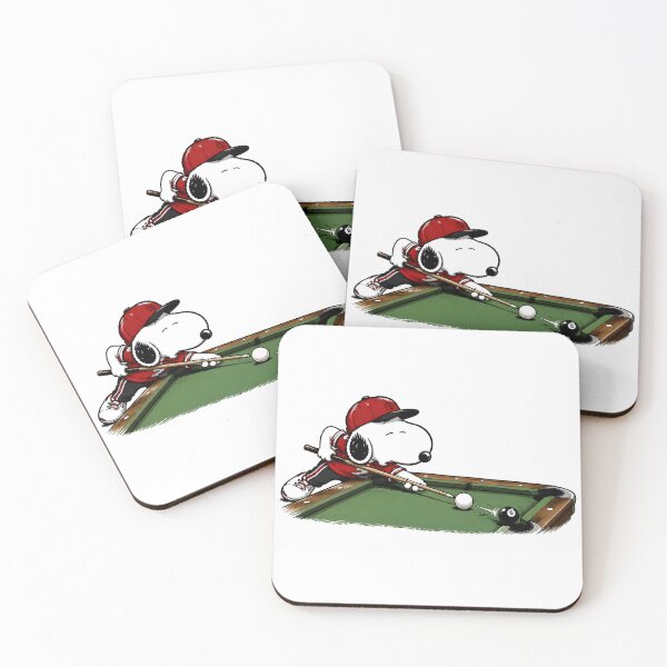 Item preview, Snoopy Playing Pool Shot | Funny Billiards Fan Art designed and sold by artizallart.