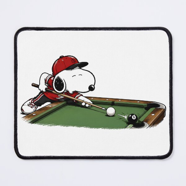Item preview, Snoopy Playing Pool Shot | Funny Billiards Fan Art designed and sold by artizallart.