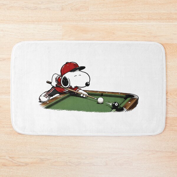 Artikelvorschau, Snoopy beim Billardspiel | Lustige Billard-Fan-Kunst entworfen und verkauft von artizallart.