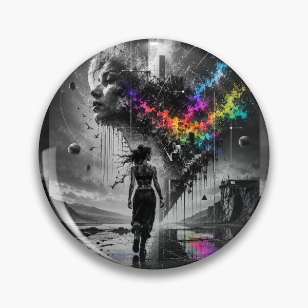 Item preview, Fragments of Awakening - Surreal Double Exposure Art designed and sold by Personiq Kaleido.
