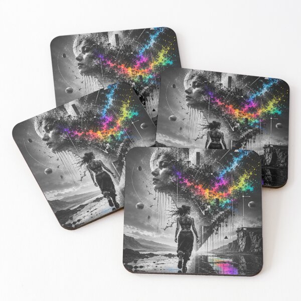 Item preview, Fragments of Awakening - Surreal Double Exposure Art designed and sold by Personiq Kaleido.