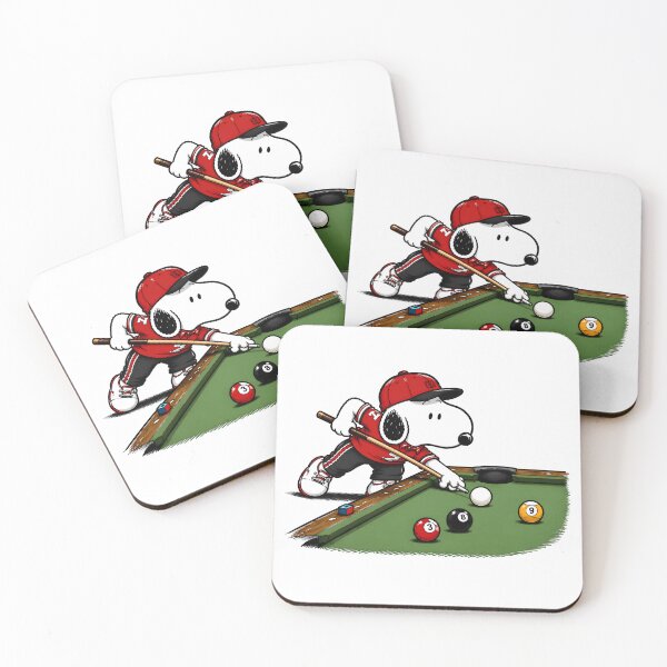 Item preview, Cute Snoopy Lining Up the Winning Shot | Funny Billiards Fan Art designed and sold by artizallart.