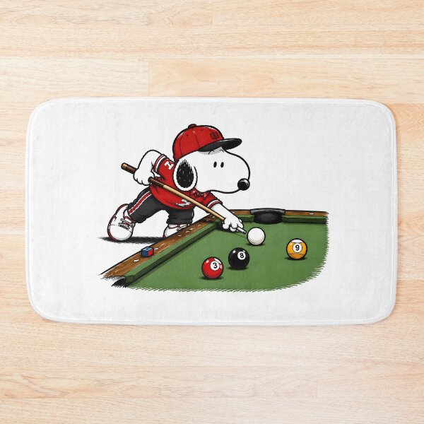 Artikelvorschau, Der süße Snoopy zielt auf den Siegstoß | Lustige Billard-Fan-Kunst entworfen und verkauft von artizallart.