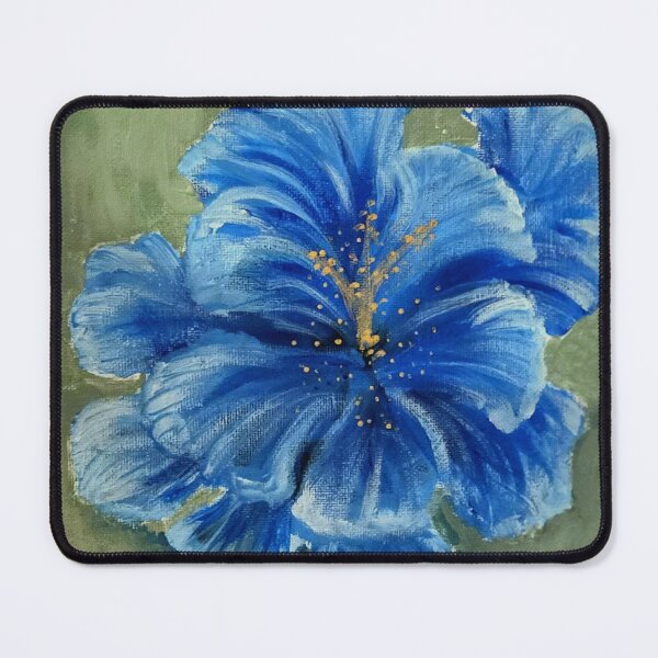 Item preview, Blue Hibiscus Painting in Sage Green designed and sold by Essentially Kate.