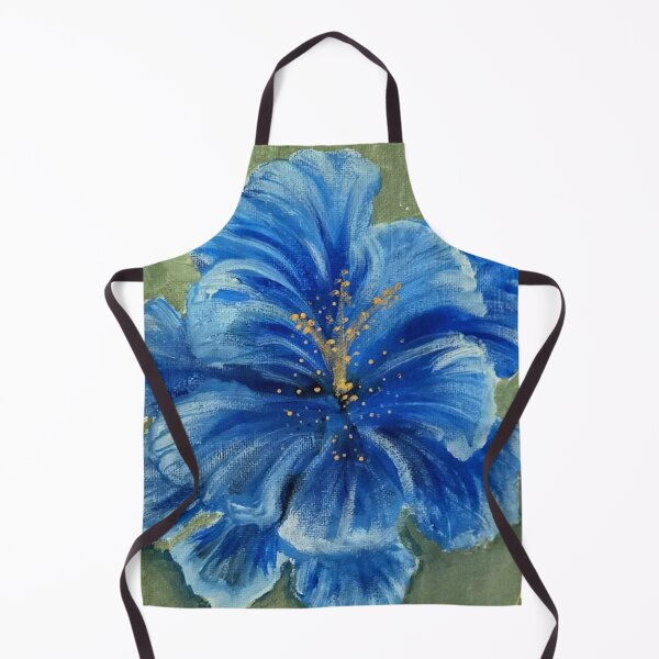 Item preview, Blue Hibiscus Painting in Sage Green designed and sold by Essentially Kate.