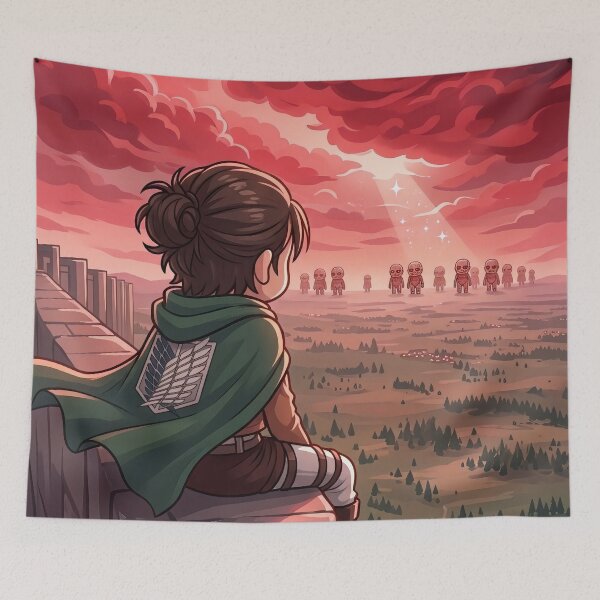 Item preview, Chibi Scout Watching the Rumbling Sky designed and sold by PRINTATSTUDIO.