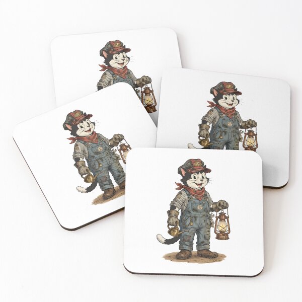 Item preview, Cat Steam Train Engineer Cartoon designed and sold by Museum Of Non-Existing Art.