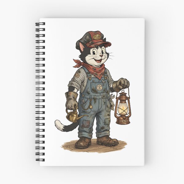 Item preview, Cat Steam Train Engineer Cartoon designed and sold by Museum Of Non-Existing Art.