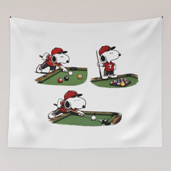 Item preview, Cute Snoopy Pool Action | Peanuts Billiards Fan Art designed and sold by artizallart.