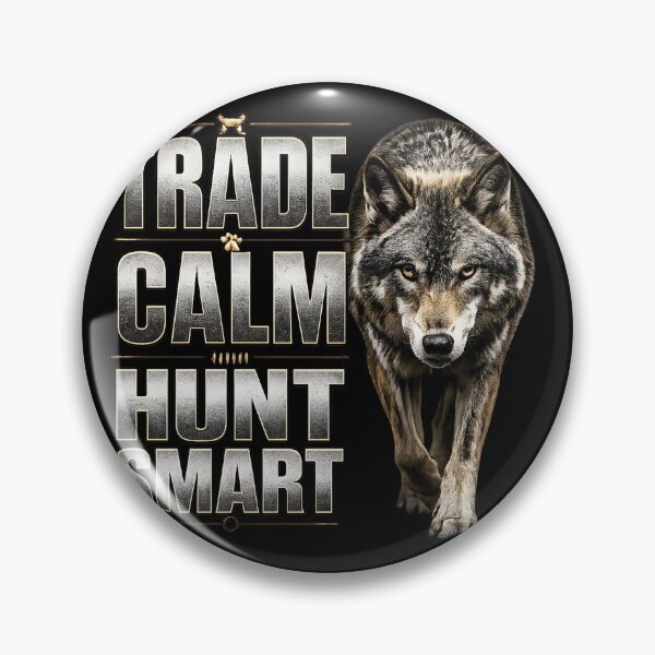 Item preview, Trade Calm Hunt Smart Wolf Trader Trading Motivation T-Shirt designed and sold by PipForgeStudio .