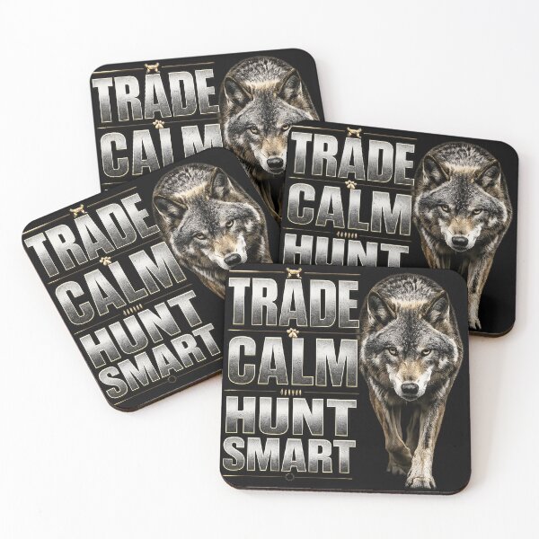Item preview, Trade Calm Hunt Smart Wolf Trader Trading Motivation T-Shirt designed and sold by PipForgeStudio .