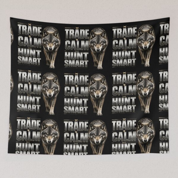 Item preview, Trade Calm Hunt Smart Wolf Trader Trading Motivation T-Shirt designed and sold by PipForgeStudio .