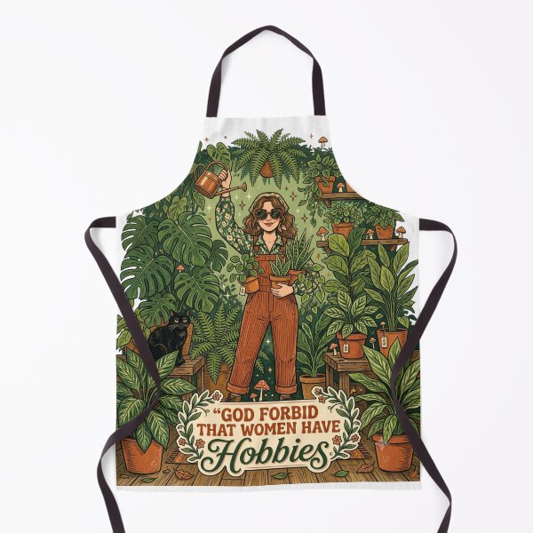 Item preview, God Forbid Women Have Hobbies - Funny Crazy Plant Lady Vintage Art designed and sold by BumbleBloom7.