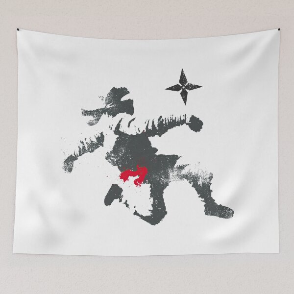Item preview, Stealthy Shadow Ninja Throwing Midair Shuriken Stencil designed and sold by EdvvinStudios.
