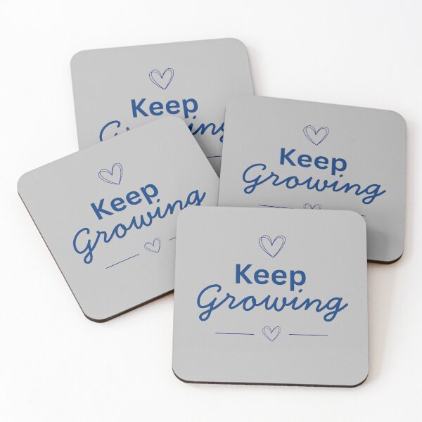 Item preview, Keep Growing - Inspirational Motivational Quote in Blue designed and sold by SeJaa.