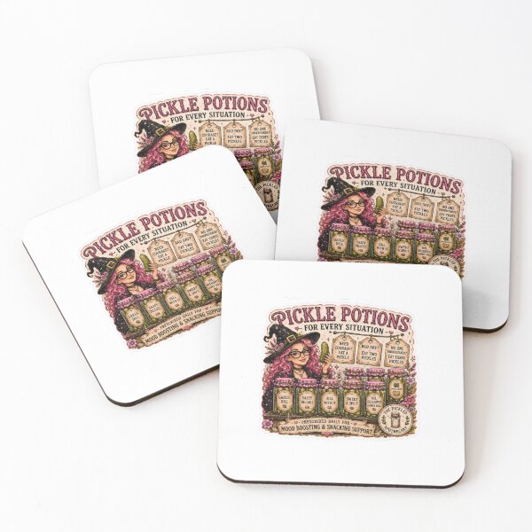 Item preview, Pickle Potions For Every Situation  - Funny Pickle Witch Sticker designed and sold by Imagine Ink Design Studio.
