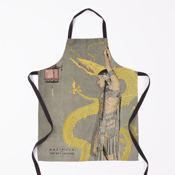 Item preview, Vintage Art Deco Oriental Dancer with Golden Dragon Poster designed and sold by pioniksua.
