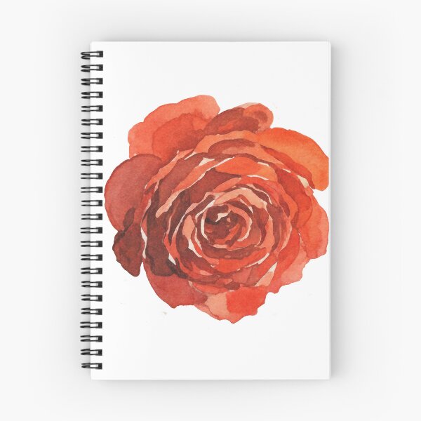 Item preview, Warm Terracotta Watercolor Rose Bloom Illustration designed and sold by wissal.studio.