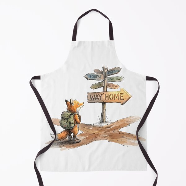 Item preview, Way Home - Traveler Fox At Crossroad Watercolor Art designed and sold by SoulPT.