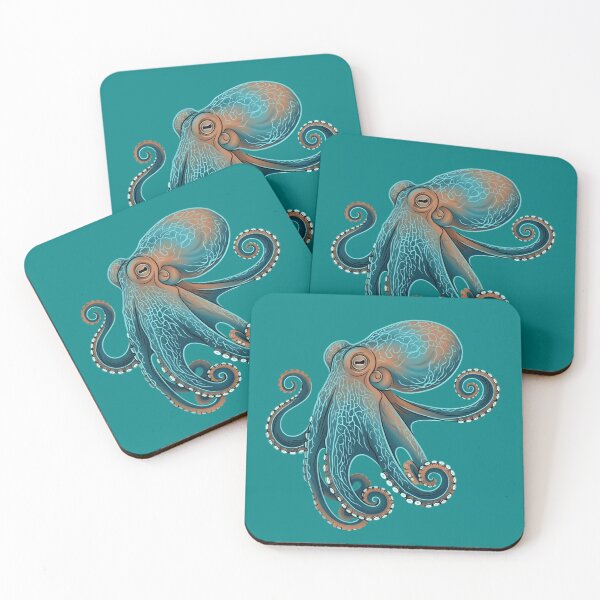 Item preview, Blue Octopus Art – Detailed Marine Creature Illustration for Ocean Lovers designed and sold by ZyxDes.
