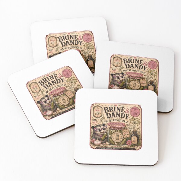 Item preview, Brine and Dandy - For the Prevention of Bland Sandwiches- Funny Pickle Possum Sticker designed and sold by Imagine Ink Design Studio.