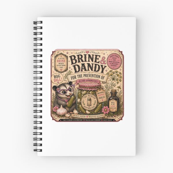 Item preview, Brine and Dandy - For the Prevention of Bland Sandwiches- Funny Pickle Possum Sticker designed and sold by Imagine Ink Design Studio.