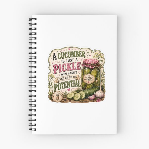 Item preview, A Cucumber is Just a Pickle Who Hasn't Lived Up To It's Potential - Funny Pickle Sticker designed and sold by Imagine Ink Design Studio.