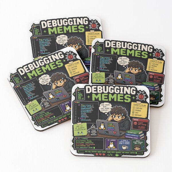Item preview, Debugging Memes – Code, Coffee & Fix Repeat designed and sold by Kushwaha18.