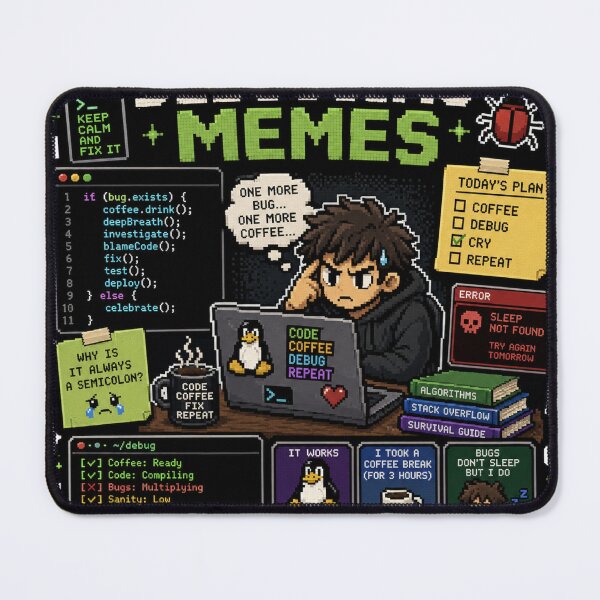 Item preview, Debugging Memes – Code, Coffee & Fix Repeat designed and sold by Kushwaha18.