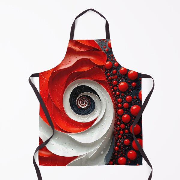 Item preview, Vibrant Spiral Composition in Red and White designed and sold by Vicky Brago-Mitchell®.