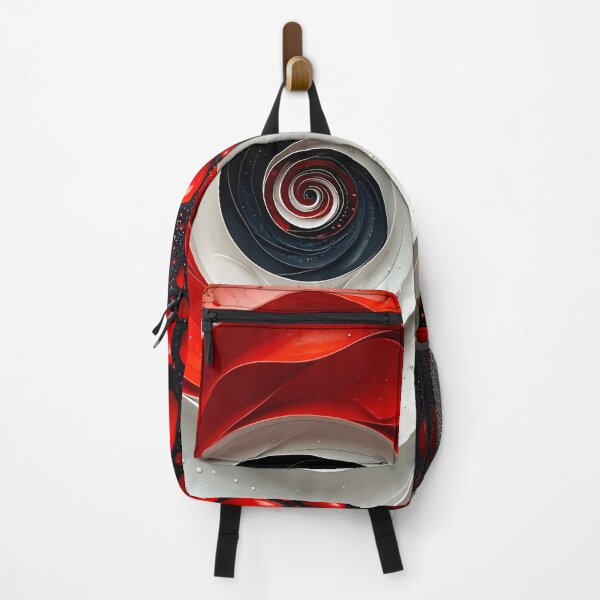 Item preview, Vibrant Spiral Composition in Red and White designed and sold by Vicky Brago-Mitchell®.