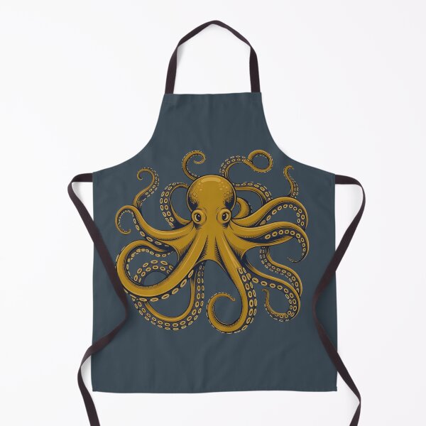 Item preview, Golden Octopus Art – Detailed Nautical Sea Creature Illustration for Ocean Lovers designed and sold by ZyxDes.