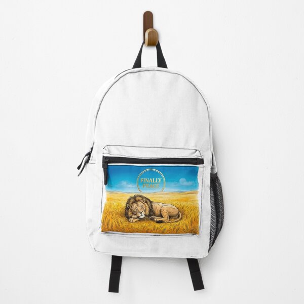 Item preview, Finally Peace - Sleeping Lion in Wheat Field Watercolor Art designed and sold by SoulPT.