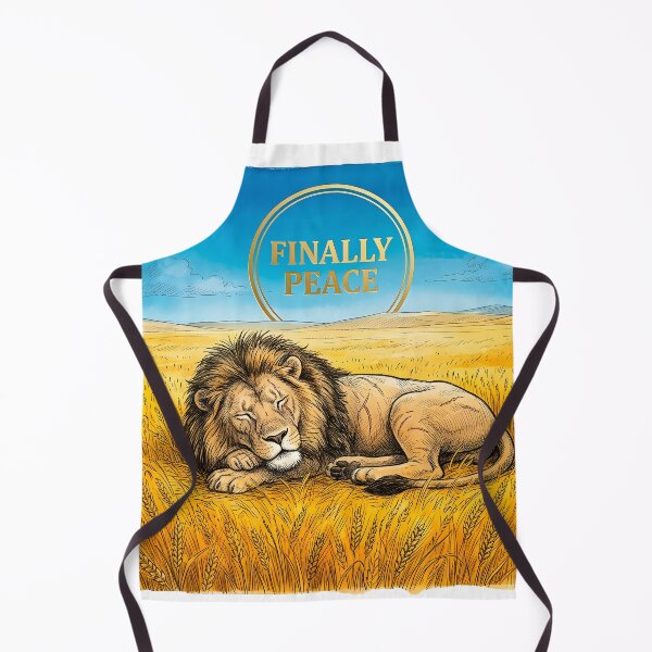 Item preview, Finally Peace - Sleeping Lion in Wheat Field Watercolor Art designed and sold by SoulPT.
