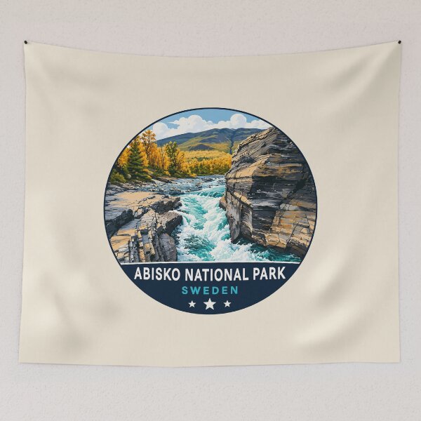 Item preview, Abisko National Park Sweden Northern Lights Mountain Landscape designed and sold by Gideon Emmerich.
