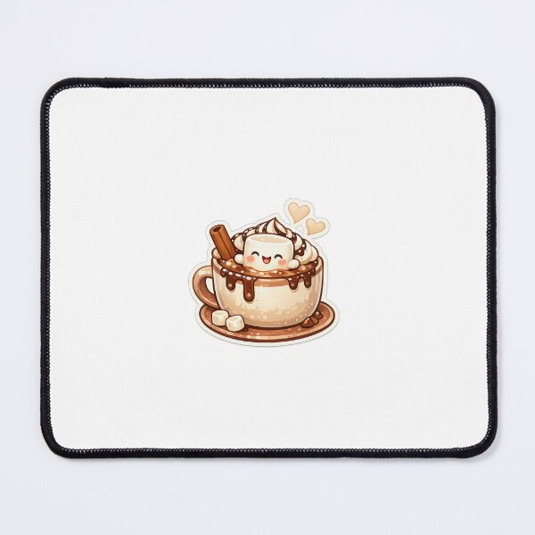 Item preview, Marshmallow Cocoa Sticker Kawaii Winter Drink Aesthetic for Hot Chocolate Lovers designed and sold by CutePrintCorner.
