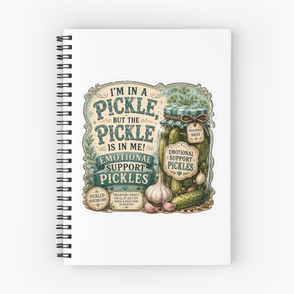 Item preview, I'm in a Pickle, but the Pickle is in Me!- Funny Vintage Pickle Sticker designed and sold by Imagine Ink Design Studio.