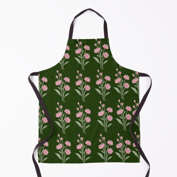 Item preview, Pink Flowers on Olive Green | Vintage Botanical Pattern designed and sold by Jyoti-Quotes.