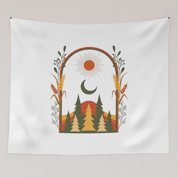 Item preview, Boho Celestial Forest Arch Illustration designed and sold by Dzblack.