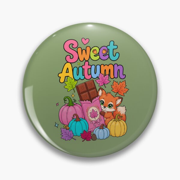 Item preview, Sweet Autumn – Cute Fox with Chocolate & Pastel Pumpkins designed and sold by Aimetoi.
