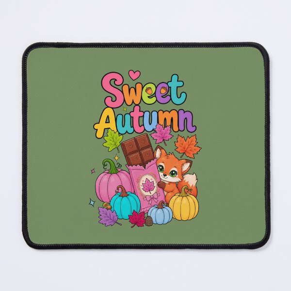 Item preview, Sweet Autumn – Cute Fox with Chocolate & Pastel Pumpkins designed and sold by Aimetoi.