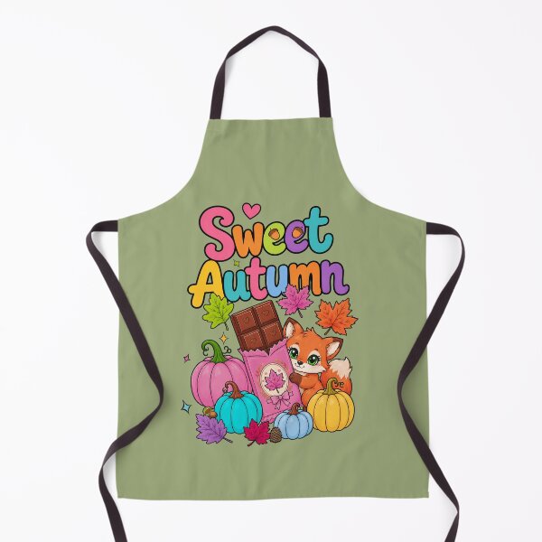 Item preview, Sweet Autumn – Cute Fox with Chocolate & Pastel Pumpkins designed and sold by Aimetoi.