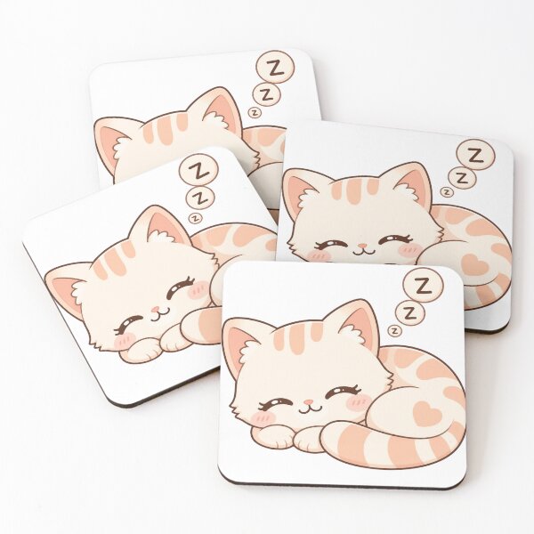 Item preview, Sleepy Orange Tabby Cat | Cute Kawaii Napping Kitten Art | Cozy Cat Lover Illustration designed and sold by Cosmic Zodiac Studio.