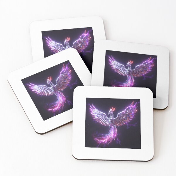 Item preview, Neon Phoenix Rising Cyberpunk Wings designed and sold by AnamikaArtVibe.