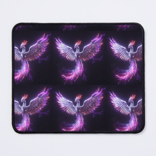 Item preview, Neon Phoenix Rising Cyberpunk Wings designed and sold by AnamikaArtVibe.