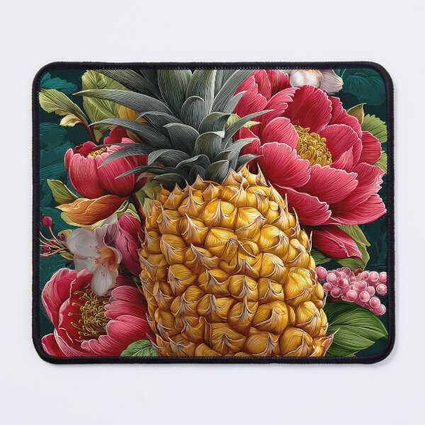Item preview, Pineapple Tropical Fruits and Flowers designed and sold by Grafititee.