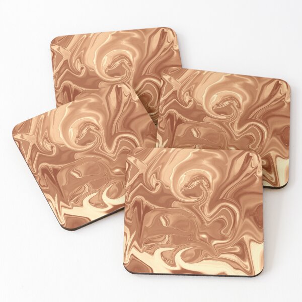 Item preview, Enflamed Amber Abstract Swirl in Burnished Brown designed and sold by Catfcreations.