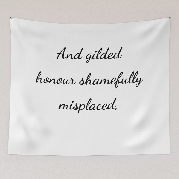 Item preview, “And gilded honour shamefully misplaced,” - handwriting black designed and sold by ariksworld.