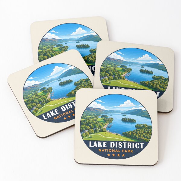 Item preview, Lake District National Park Vintage Mountain & Lake Landscape designed and sold by Gideon Emmerich.