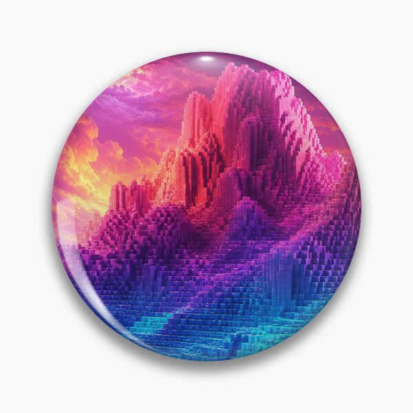 Item preview, nightcall full - Voxel Dreams – Neon Mountain Landscape designed and sold by TrezeTreze.